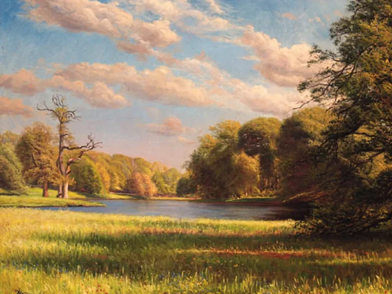 1859-Emil Wennerwald - Paesaggio estivo